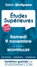 Salon Studyrama des Etudes Supérieures de Montpellier Le 16 nov 2024